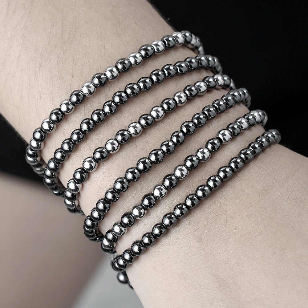 Wholesale vintage black frosted bracelet zircon crown diamond ball dice lion head beads bracelet suit